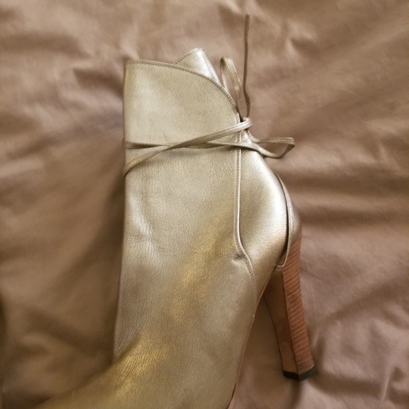 Brian Atwood gold boots booties 40 - Picture 4 of 6